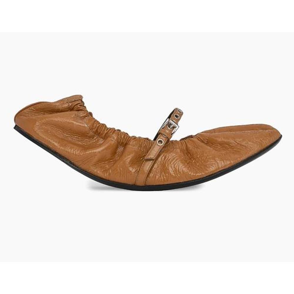 Pierre Hardy Margot Patent Leather Ballet Flats in Tan 37 - Picture 3 of 4